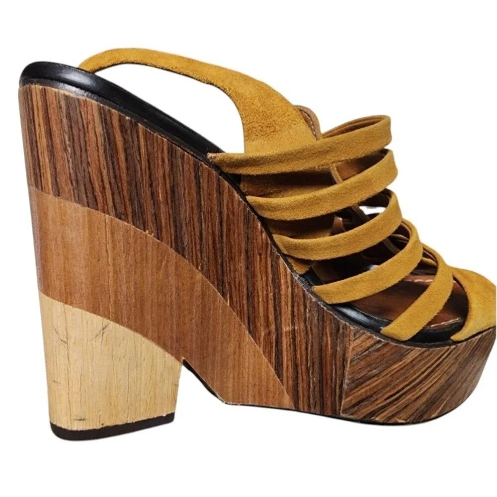 Vince Camuto Onia Platform Sandals Strappy Leather Size 7.5